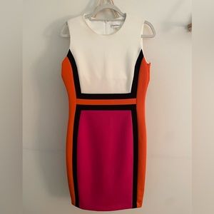 NWT Calvin Klein color block dress
